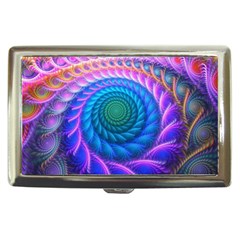 Peacock Feather Fractal Cigarette Money Case