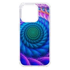 Peacock Feather Fractal Iphone 14 Pro Tpu Uv Print Case by Wav3s