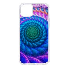 Peacock Feather Fractal Iphone 14 Plus Tpu Uv Print Case by Wav3s