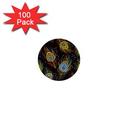 Pattern Feather Peacock 1  Mini Buttons (100 Pack) 