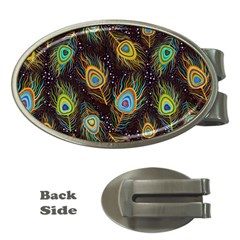 Pattern Feather Peacock Money Clips (oval) 