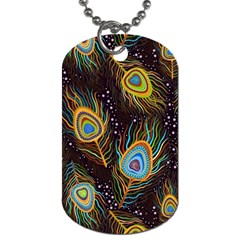 Pattern Feather Peacock Dog Tag (one Side)