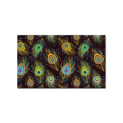 Pattern Feather Peacock Sticker Rectangular (100 Pack)