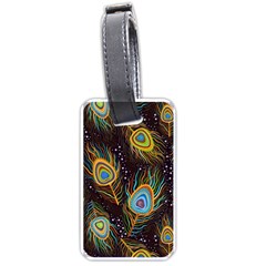 Pattern Feather Peacock Luggage Tag (one Side) by Wav3s