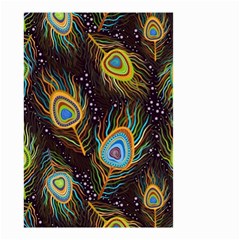 Pattern Feather Peacock Small Garden Flag (two Sides)