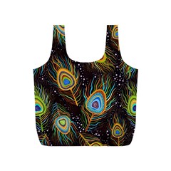 Pattern Feather Peacock Full Print Recycle Bag (s) by Wav3s
