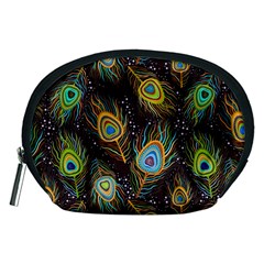 Pattern Feather Peacock Accessory Pouch (medium) by Wav3s