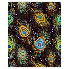 Pattern Feather Peacock Drawstring Bag (small)