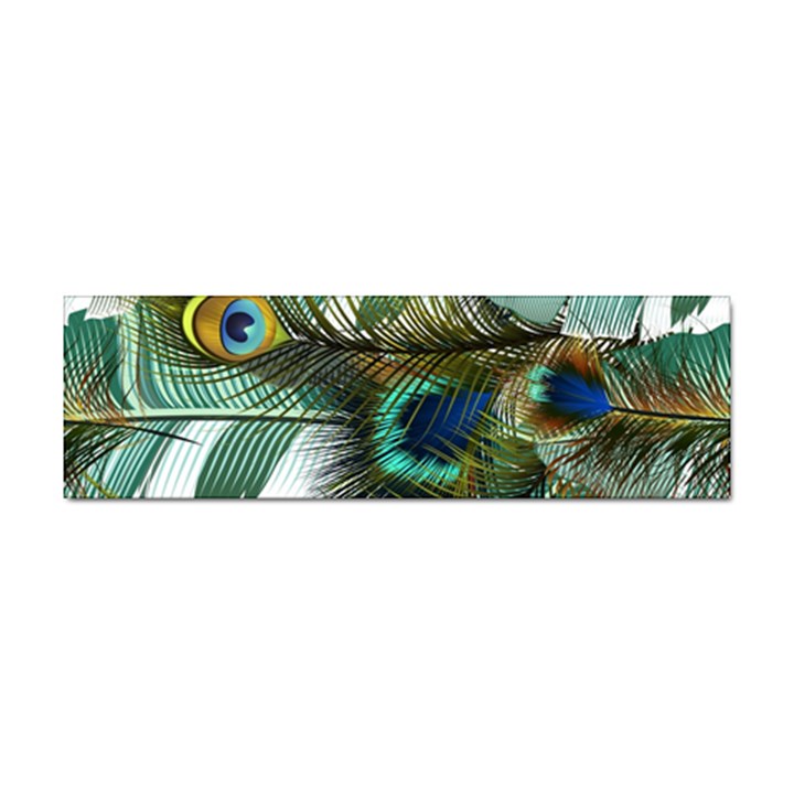 Peacock Feathers Blue Green Texture Sticker Bumper (100 pack)