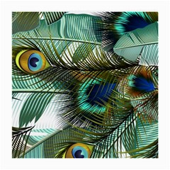 Peacock Feathers Blue Green Texture Medium Glasses Cloth