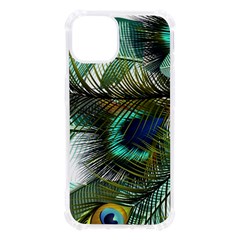 Peacock Feathers Blue Green Texture Iphone 13 Tpu Uv Print Case