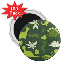 Cute Dinosaur Pattern 2 25  Magnets (100 Pack) 