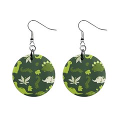 Cute Dinosaur Pattern Mini Button Earrings by Wav3s