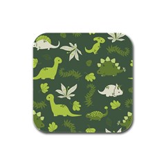 Cute Dinosaur Pattern Rubber Square Coaster (4 Pack)