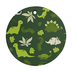 Cute Dinosaur Pattern Ornament (round)