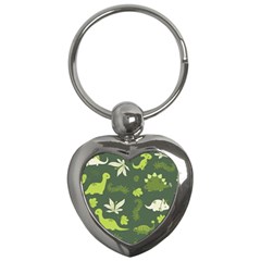 Cute Dinosaur Pattern Key Chain (heart)