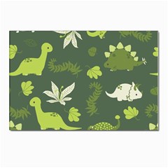 Cute Dinosaur Pattern Postcards 5  X 7  (pkg Of 10) by Wav3s