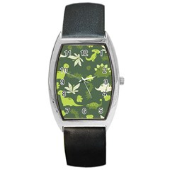 Cute Dinosaur Pattern Barrel Style Metal Watch