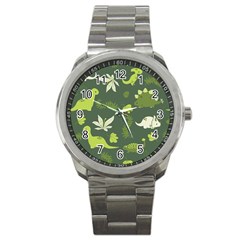 Cute Dinosaur Pattern Sport Metal Watch