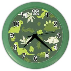 Cute Dinosaur Pattern Color Wall Clock