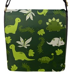 Cute Dinosaur Pattern Flap Closure Messenger Bag (s) by Wav3s