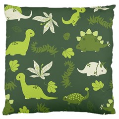 Cute Dinosaur Pattern Large Cushion Case (two Sides) by Wav3s