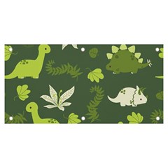 Cute Dinosaur Pattern Banner And Sign 6  X 3  by Wav3s