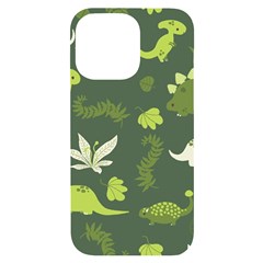 Cute Dinosaur Pattern Iphone 14 Pro Max Black Uv Print Case by Wav3s