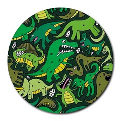 Dino Kawaii Round Mousepad by Wav3s