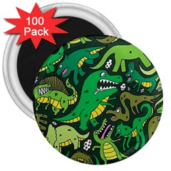 Dino Kawaii 3  Magnets (100 Pack)