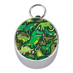 Dino Kawaii Mini Silver Compasses by Wav3s