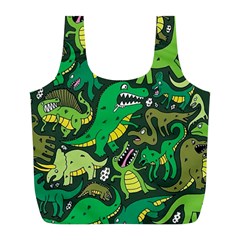 Dino Kawaii Full Print Recycle Bag (l) by Wav3s