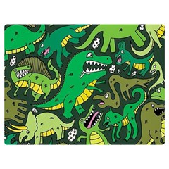 Dino Kawaii Two Sides Premium Plush Fleece Blanket (extra Small) by Wav3s