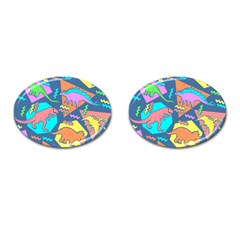 Dinosaur Pattern Cufflinks (oval)