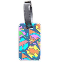 Dinosaur Pattern Luggage Tag (two Sides) by Wav3s