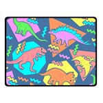Dinosaur Pattern Fleece Blanket (Small) 50 x40  Blanket Front