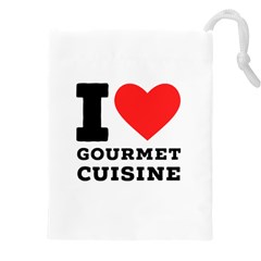 I Love Gourmet Cuisine Drawstring Pouch (5xl) by ilovewhateva