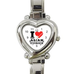 I Love Asian Cuisine Heart Italian Charm Watch by ilovewhateva