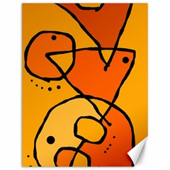 Mazipoodles In The Frame - Orange Canvas 12  X 16  by Mazipoodles