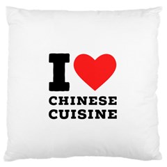 I Love Chinese Cuisine Large Premium Plush Fleece Cushion Case (two Sides) by ilovewhateva