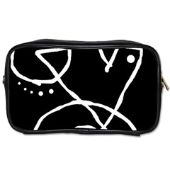 Mazipoodles In The Frame - Black White Toiletries Bag (one Side) by Mazipoodles