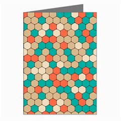 Multicolored Honeycomb Colorful Abstract Geometry Greeting Cards (pkg Of 8)