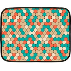 Multicolored Honeycomb Colorful Abstract Geometry Fleece Blanket (mini) by Vaneshop