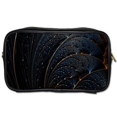 Abstract Dark Shine Structure Fractal Golden Toiletries Bag (two Sides) by Vaneshop