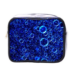 Blue Bubbles Abstract Mini Toiletries Bag (one Side) by Vaneshop