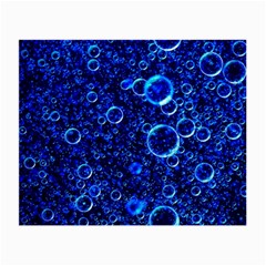 Blue Bubbles Abstract Small Glasses Cloth (2 Sides) by Vaneshop