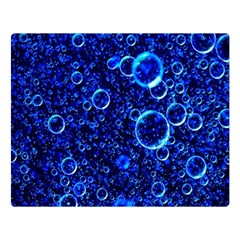 Blue Bubbles Abstract Two Sides Premium Plush Fleece Blanket (large)