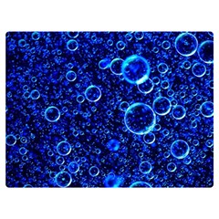 Blue Bubbles Abstract Premium Plush Fleece Blanket (extra Small) by Vaneshop