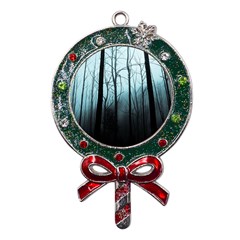 Tree Night Dark Forest Metal X mas Lollipop With Crystal Ornament by Vaneshop