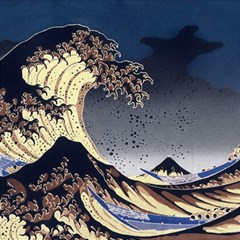 The Great Wave Off Kanagawa Japanese Waves Play Mat (rectangle)